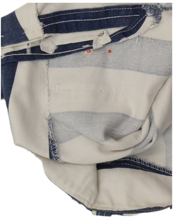 ВИНТАЖНЫЕ женские повседневные брюки с завышенной талией IT 48 XL W34 L31 синие ретро