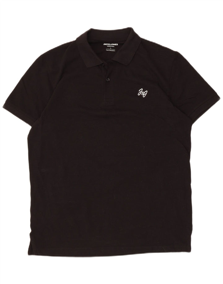 Мужская рубашка поло Jack & Jones, большая черная, хлопок
