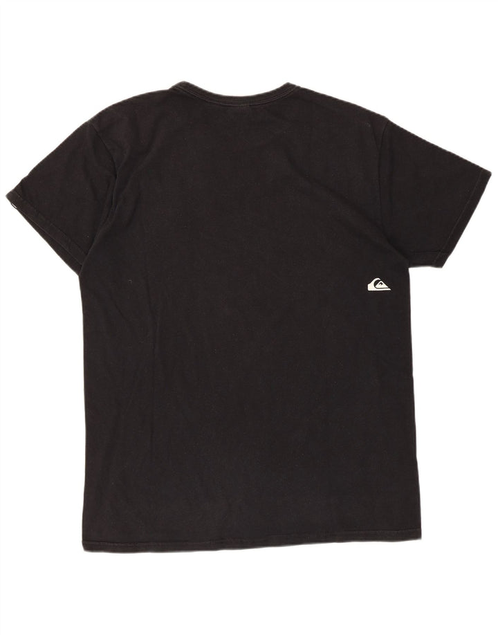 Мужская футболка Quiksilver с рисунком, черный хлопок, средний размер