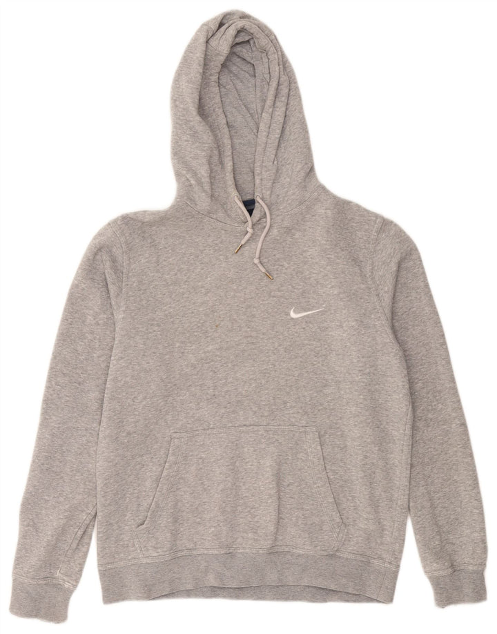 Мужской джемпер с капюшоном Nike среднего серого цвета, хлопок
