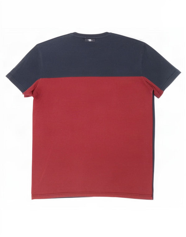 Мужская футболка с рисунком Jack Wills, маленькая, темно-синяя, с цветными блоками