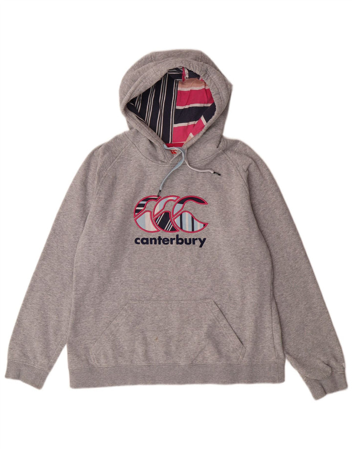 Женский джемпер с капюшоном CANTERBURY UK 14, большой серый, хлопок