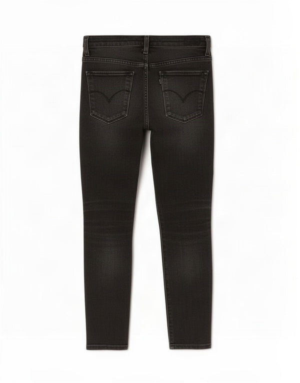 Женские укороченные джинсы скинни Levi's W24 L24, черный хлопок
