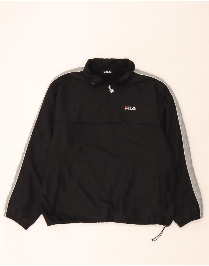 Мужская пуловер-ветровка Fila UK 42 XL, черный полиэстер