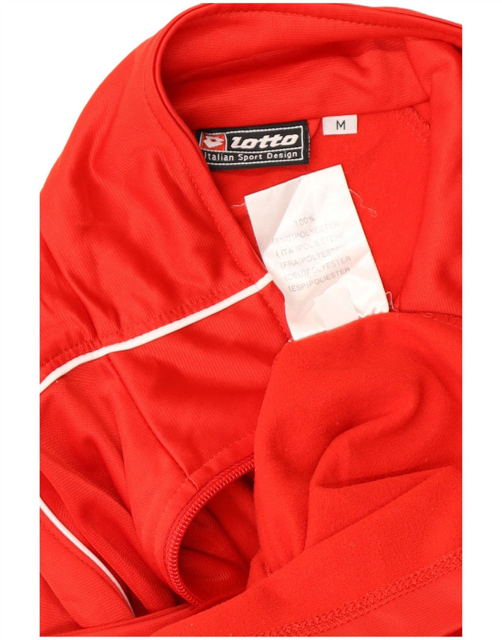 LOTTO Женский спортивный костюм Верхняя куртка UK 14 Средний красный полиэстер с цветными блоками