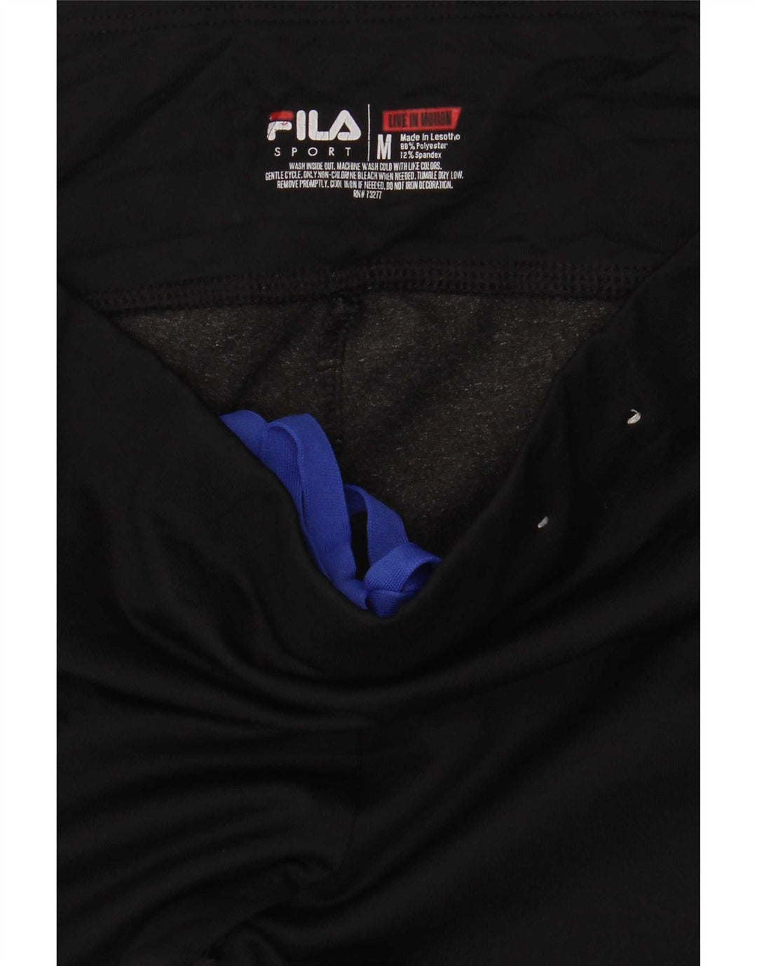 Женские леггинсы-капри Fila UK 14, средний черный, полиэстер с цветными блоками
