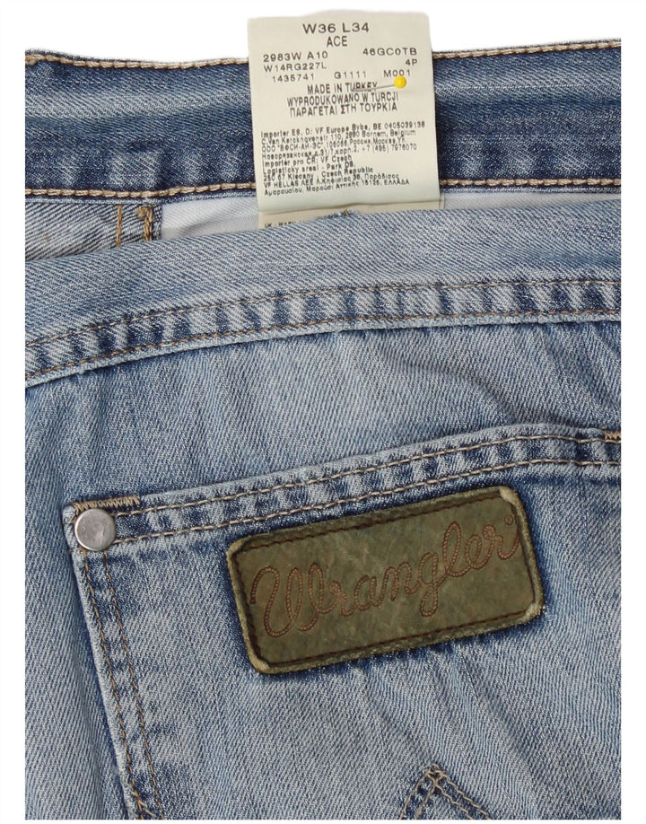 Мужские прямые джинсы Wrangler W36 L31 синие, хлопок