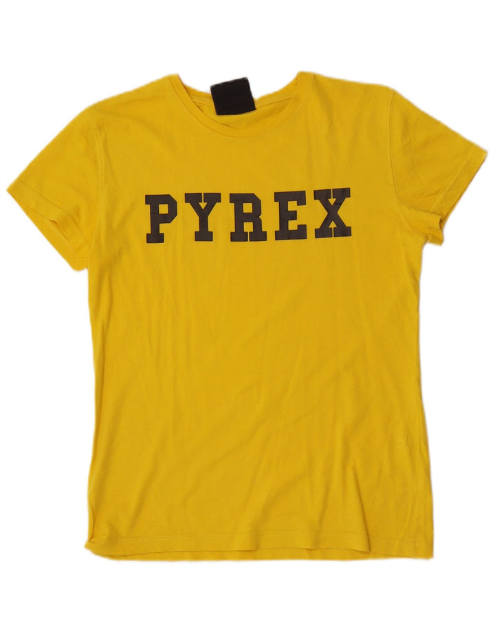 Футболка с рисунком для мальчиков Pyrex, топ 13–14 лет, желтая