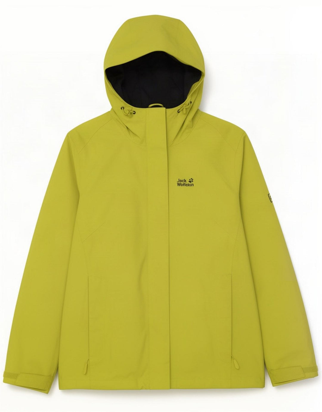 Мужская куртка-дождевик с капюшоном Jack Wolfskin UK 12, средний желтый полиамид
