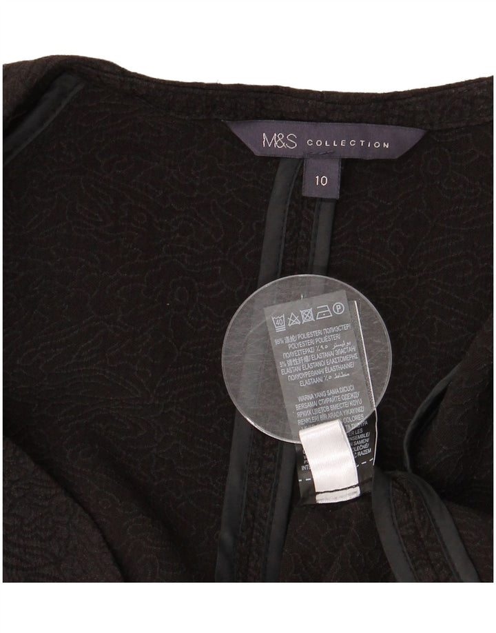 Женский открытый пиджак с рукавами 3/4 MARKS & SPENCER UK 10, маленький черный