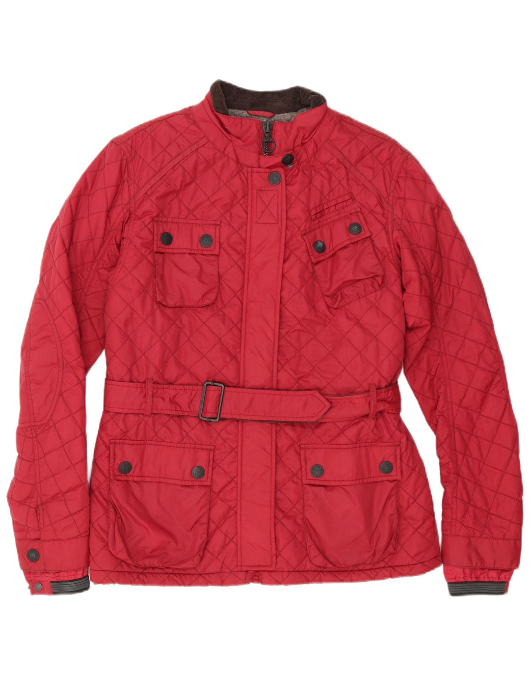 Женская стеганая куртка Superdry UK 18 XL, красный нейлон