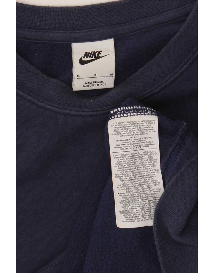 Мужской свитшот с рисунком Nike, средний темно-синий, хлопковый