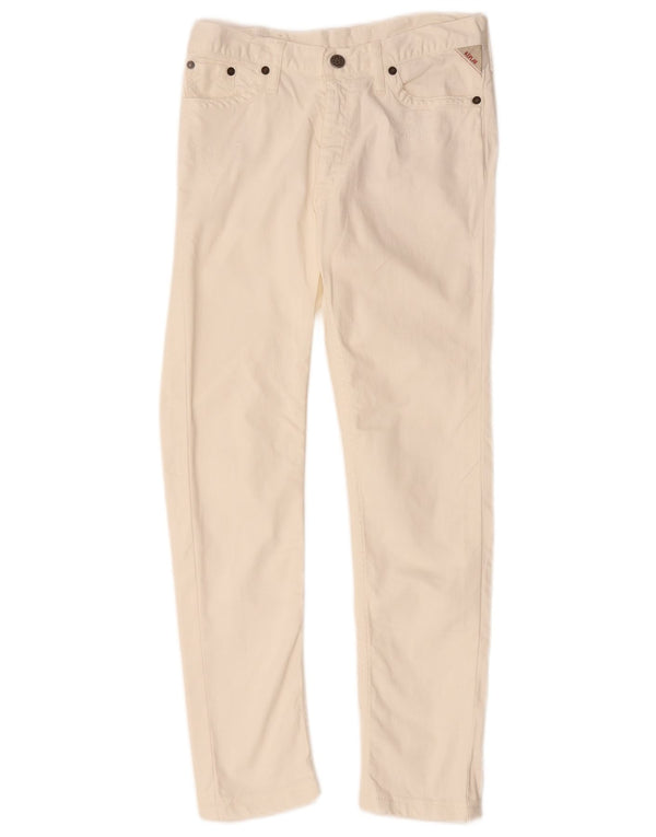 Джинсы узкого кроя для девочек 13–14 лет Replay W28 L27, белый хлопок