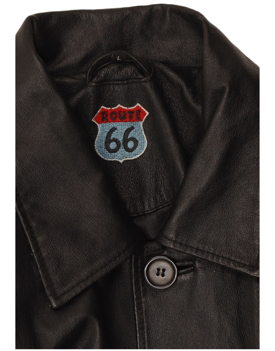 ROUTE 66 Mens Leather Jacket UK 40 Large Black Leather