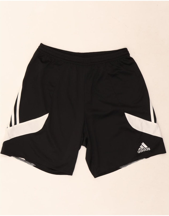 Мужские спортивные шорты Adidas Climalite, средние черные полиэстер с цветными блоками