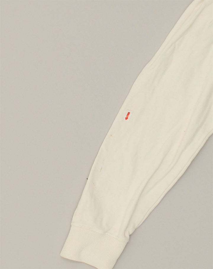 CHAMPION Womens Graphic Hoodie Jumper XS White Cotton | Vintage Champion | Thrift | Second-Hand Champion | Used Clothing | Messina Hembry 