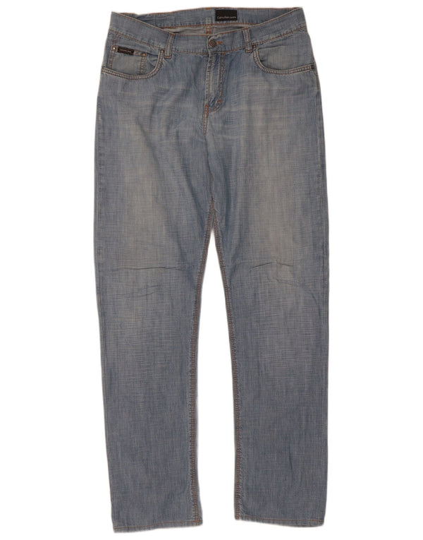 Мужские прямые джинсы Calvin Klein W33 L33, синий хлопок