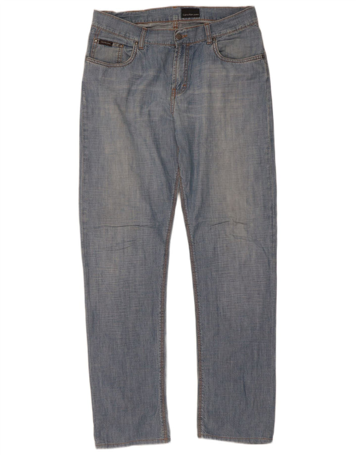 Мужские прямые джинсы Calvin Klein W33 L33, синий хлопок