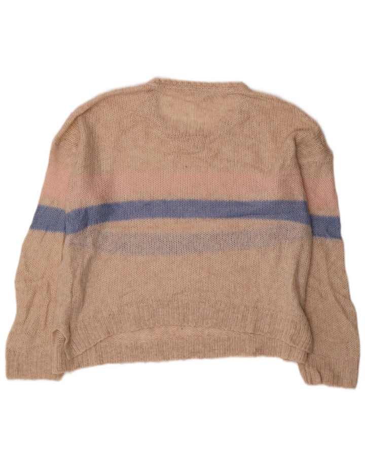 Женский джемпер с вырезом «лодочка» FAT FACE UK 12, средний бежевый в полоску