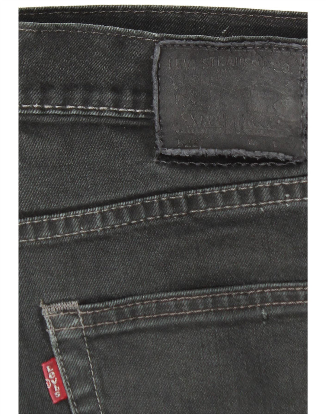 Мужские прямые джинсы LEVI'S 522 W30 L28, черный хлопок