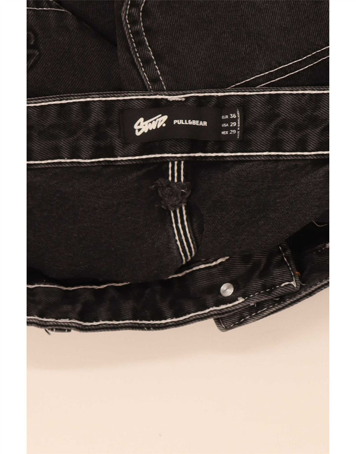 Мужские джинсовые шорты-карго Pull & Bear STWD EU 36, маленькие W29, черный хлопок