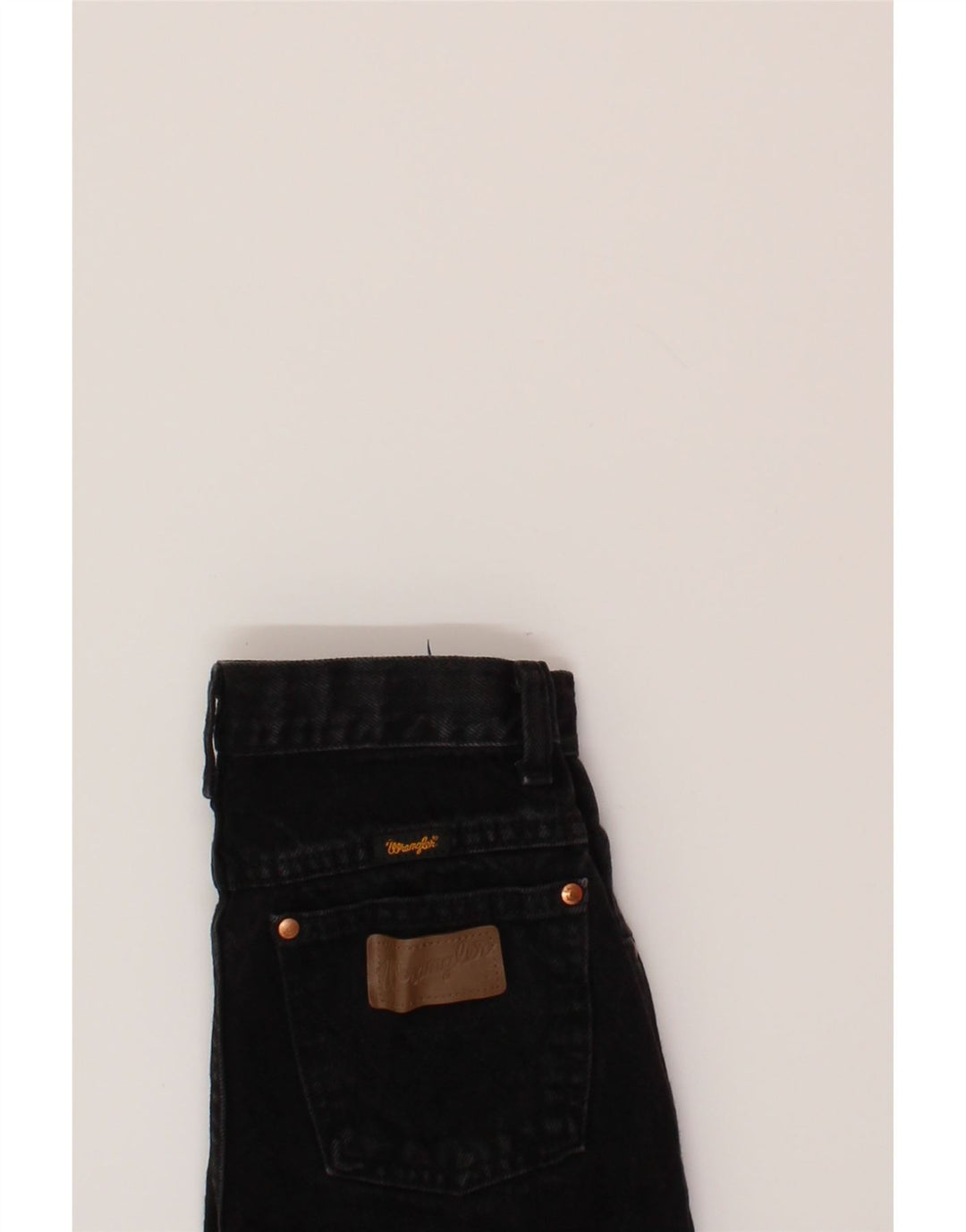 WRANGLER Girls Straight Jeans 12-13 Years W22 L30 Black Cotton Vintage Wrangler and Second-Hand Wrangler from Messina Hembry 