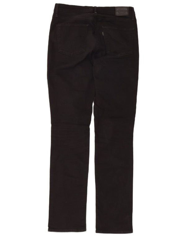 Женские прямые джинсы LEVI'S 724 с высокой посадкой W31 L31, черный хлопок