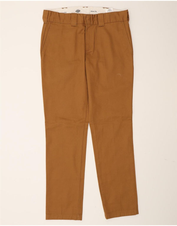 Мужские брюки-чиносы Dickies Slim Fit W32 L32 коричневые из полиэстера