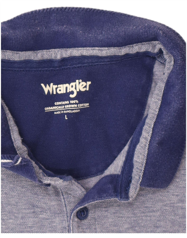 Мужская рубашка-поло Wrangler, темно-синяя, хлопковая