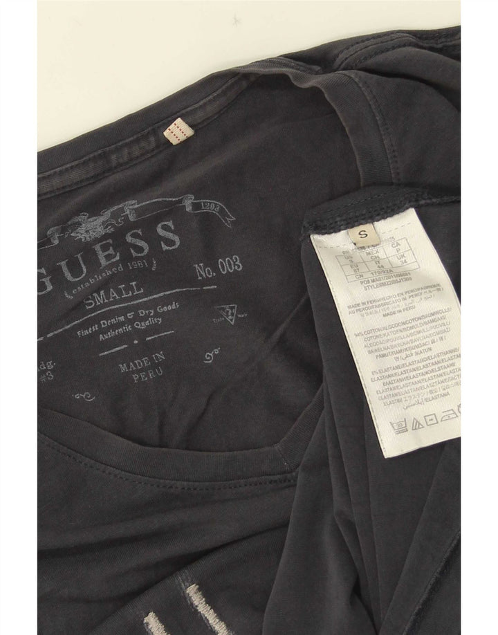 Мужская футболка Guess с рисунком, маленький серый цвет, хлопок