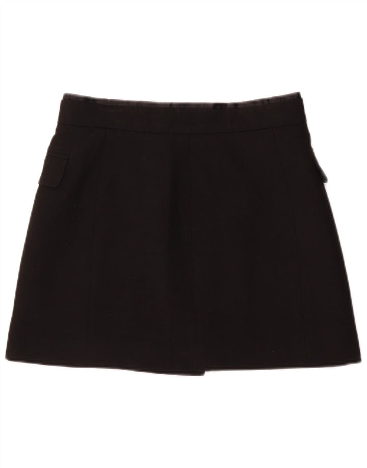 Женская мини-юбка с запахом Zara, маленькая W26, черная