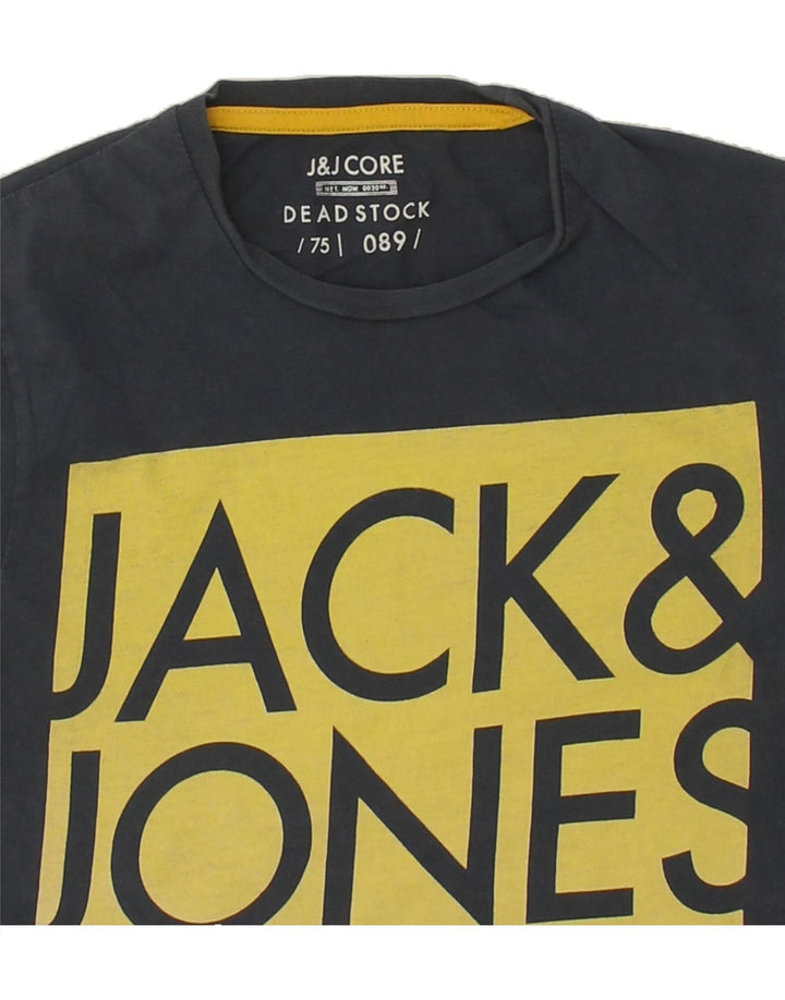 JACK & JONES Mens Graphic T-Shirt Top Small Grey Cotton Vintage Jack & Jones and Second-Hand Jack & Jones from Messina Hembry 
