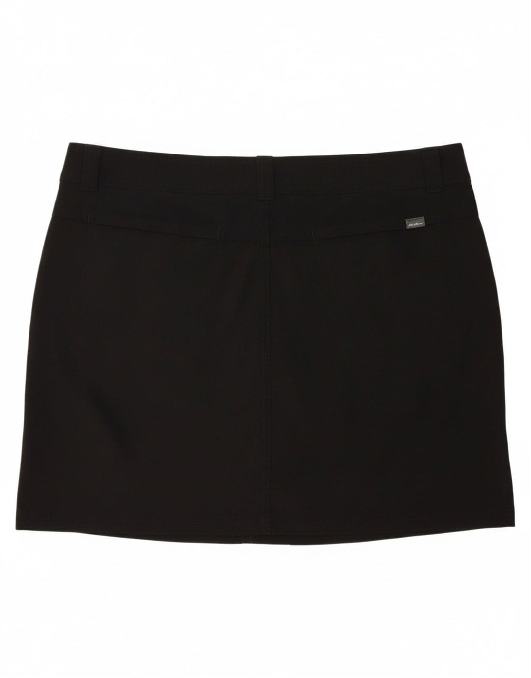 EDDIE BAUER Womens Low Waist Mini Skirt US 12 Large W36  Black Polyester