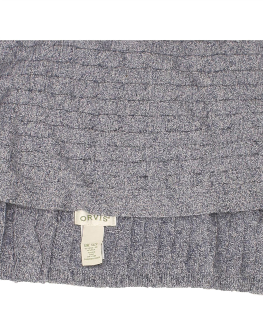 ORVIS Womens Poncho Cardigan Sweater One Size Blue Cotton Vintage Orvis and Second-Hand Orvis from Messina Hembry 