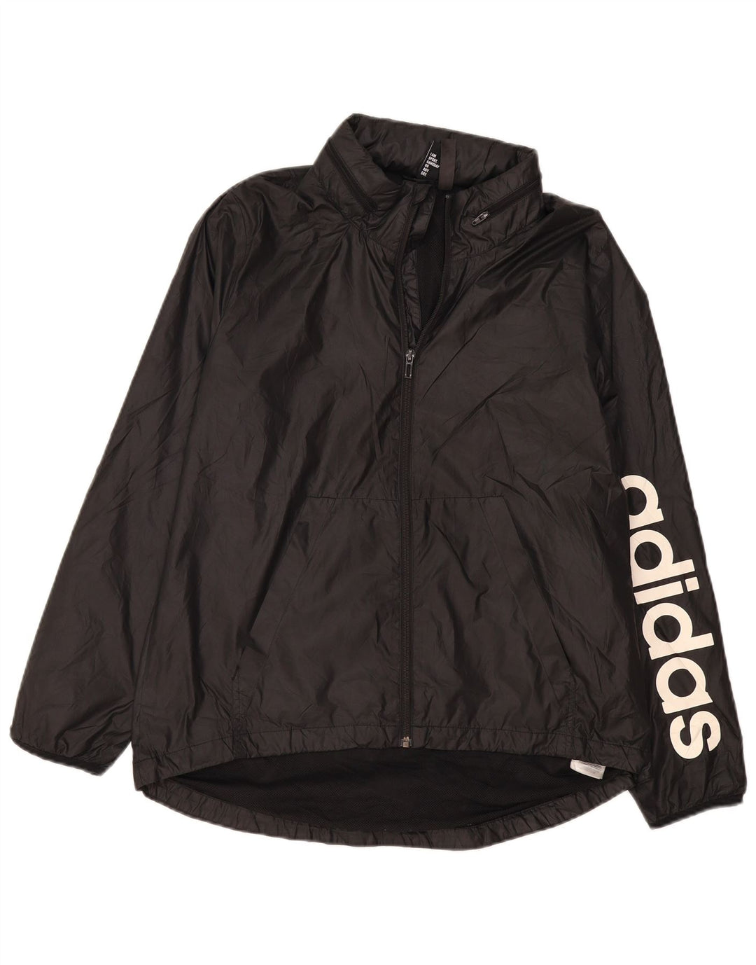 Женская дождевик Adidas с графическим рисунком UK 16/18, большой черный полиэстер