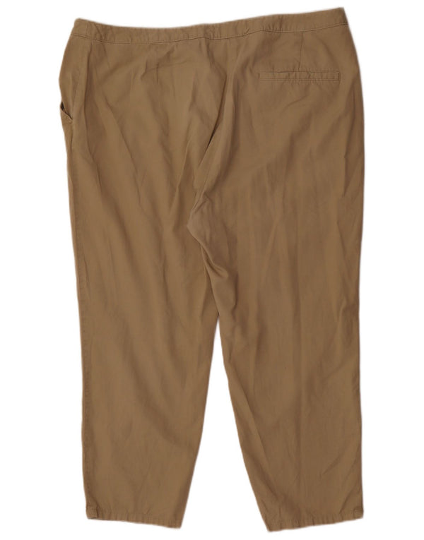 Женские укороченные брюки Marks & Spencer UK 18 XL W38 L24 Бежевый хлопок