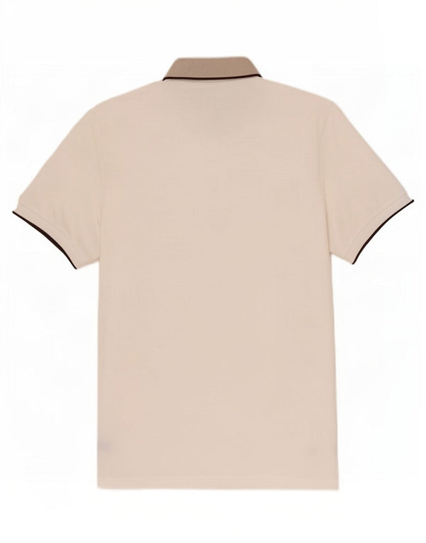 Мужская рубашка поло с рисунком для гольфа Conte of Florence 2XL, белый хлопок