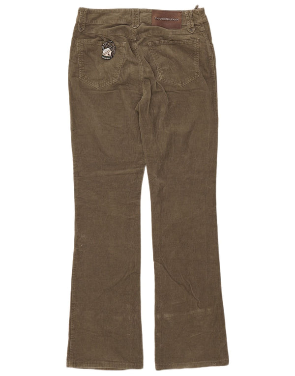 EMPORIO ARMANI Женские вельветовые брюки Bootcut W29 L31 Хаки, хлопок