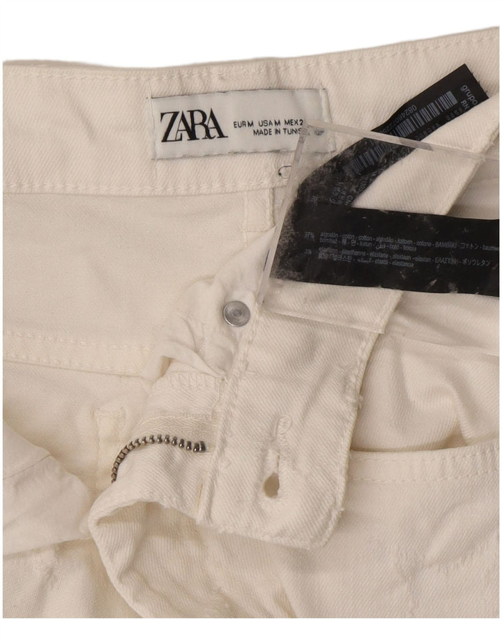 ZARA Womens Mini Denim Skirt Medium W28  White Cotton Vintage Zara and Second-Hand Zara from Messina Hembry 