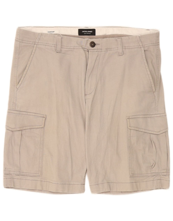 Мужские шорты карго Jack & Jones W36, большие серые, хлопок