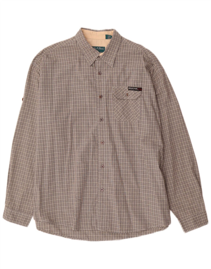 Мужская рубашка Miller & Simons 2XL, серая, хлопковая в клетку