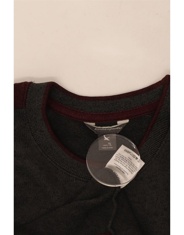 EDDIE BAUER Мужской высокий топ с длинным рукавом, большой серый, полиэстер с цветными блоками