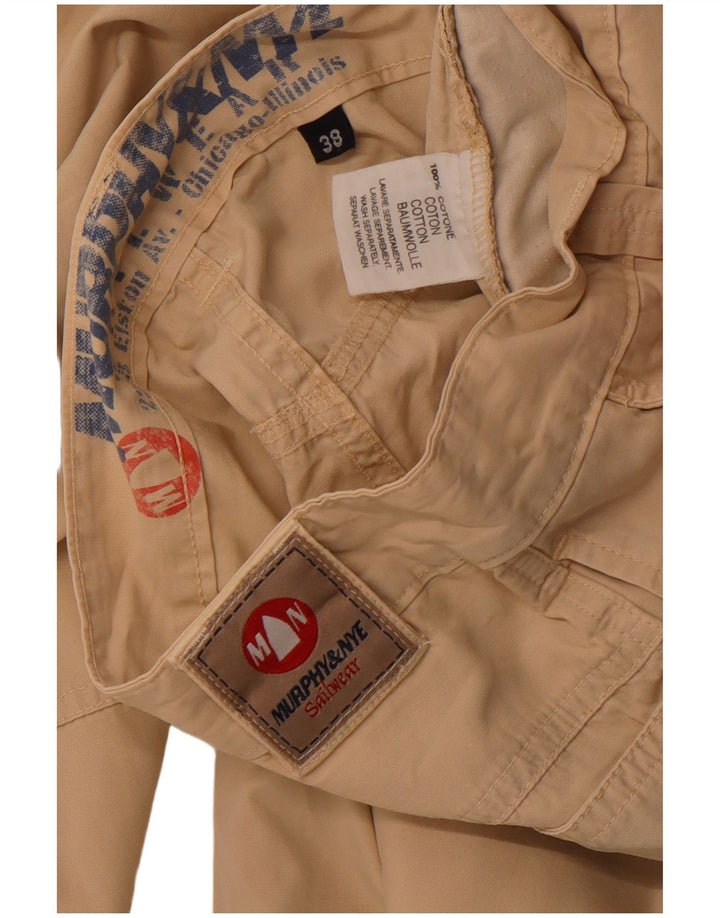 Мужские прямые брюки чинос MURPHY & NYE W38 L31, бежевый хлопок