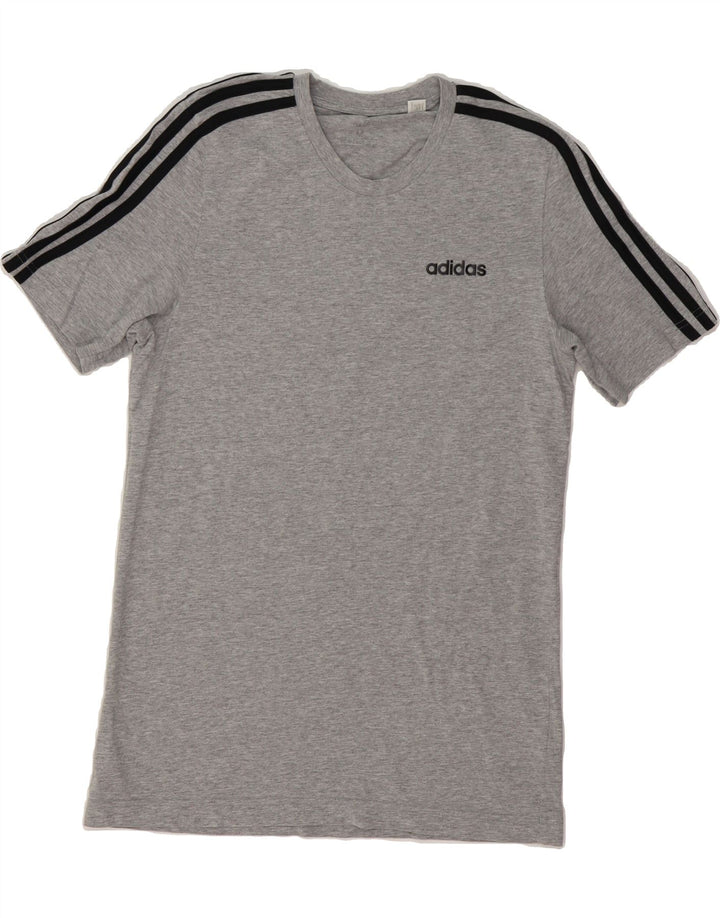 ADIDAS Mens T-Shirt Top Medium Grey Cotton Vintage Adidas and Second-Hand Adidas from Messina Hembry 