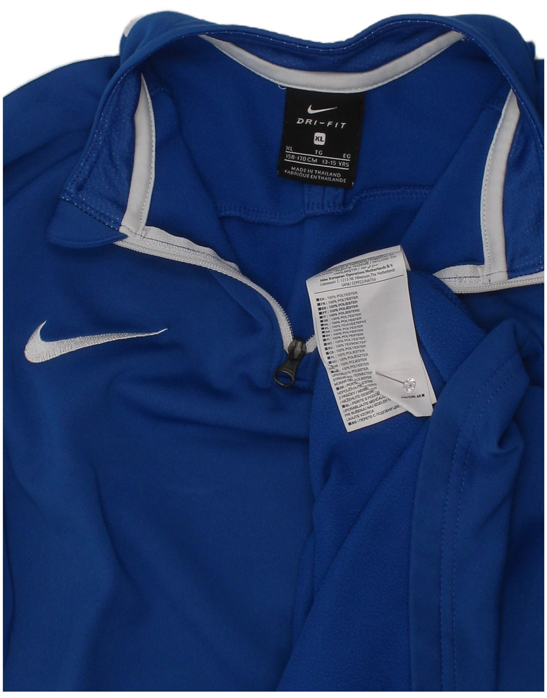 Пуловер спортивный костюм Nike для мальчиков Dri Fit, 13–14 лет, синий цвет с блоками XL