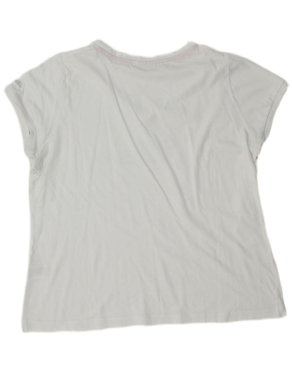 Женская футболка с рисунком Ellesse Top UK 20 2XL, белый хлопок