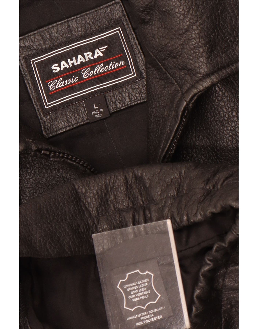 Винтажная мужская кожаная куртка UK 40, большая черная кожаная