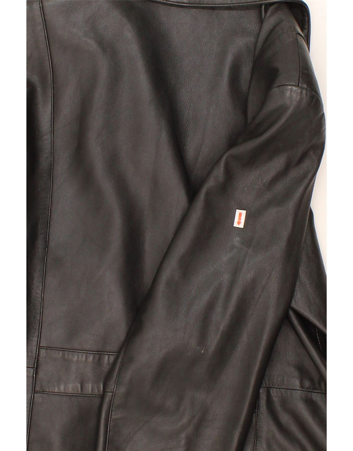 COFI Womens Leather Jacket UK 14 Large Black Leather Vintage Cofi and Second-Hand Cofi from Messina Hembry 