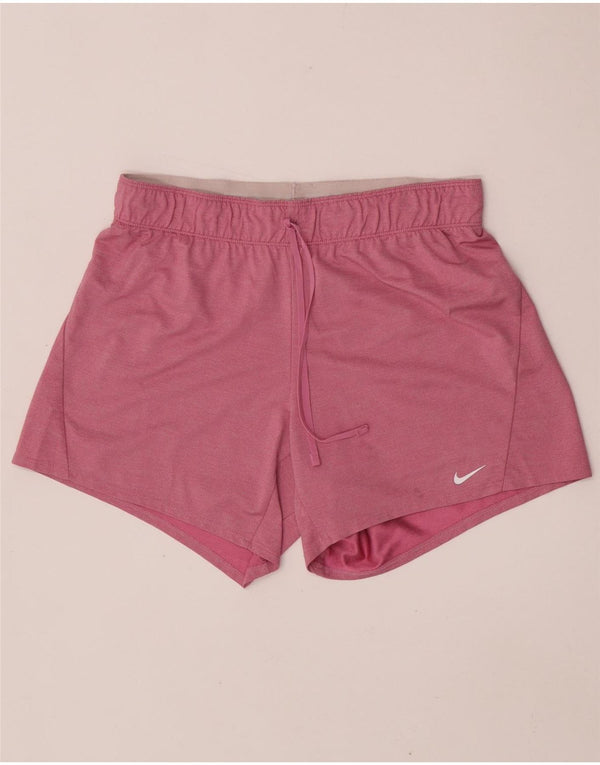 Женские спортивные шорты Nike Dri Fit UK 14, полиэстер среднего розового цвета