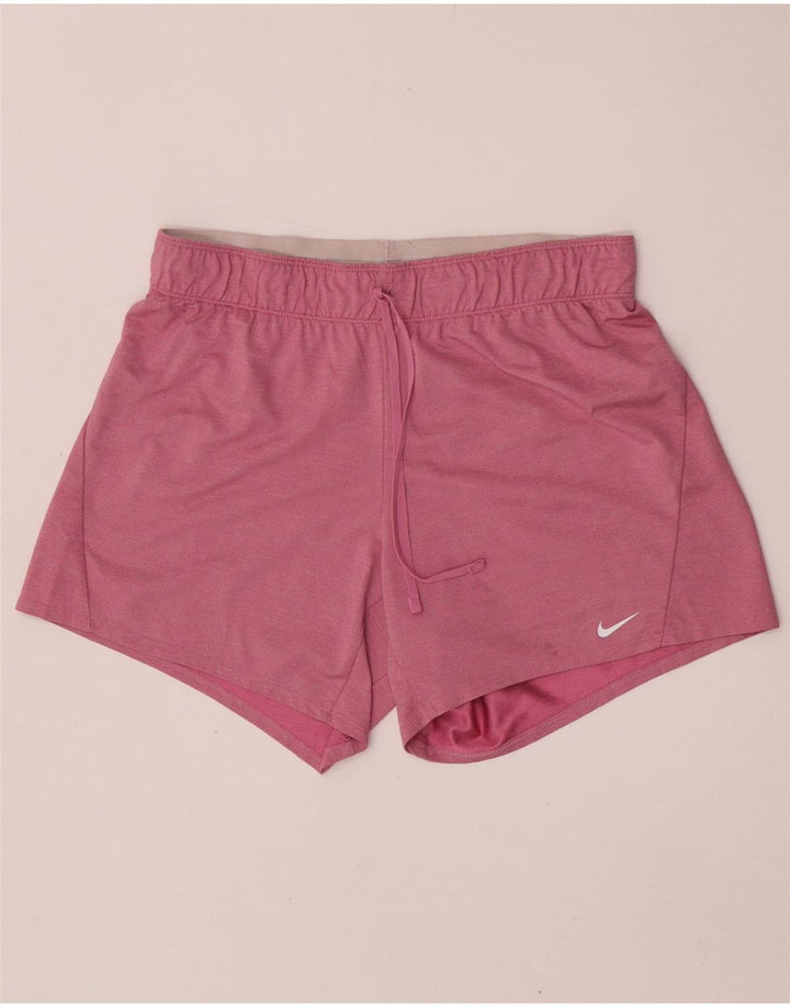 Женские спортивные шорты Nike Dri Fit UK 14, полиэстер среднего розового цвета
